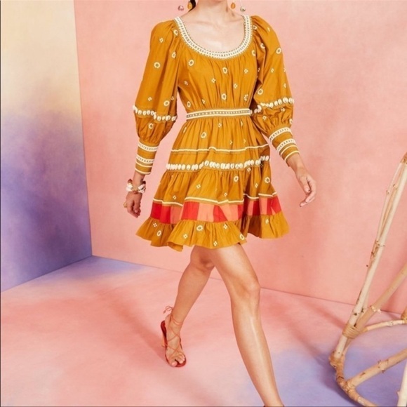 Tuckernuck Dresses & Skirts - TUCKERNUCK Ulla Johnson yellow mini dress size 2